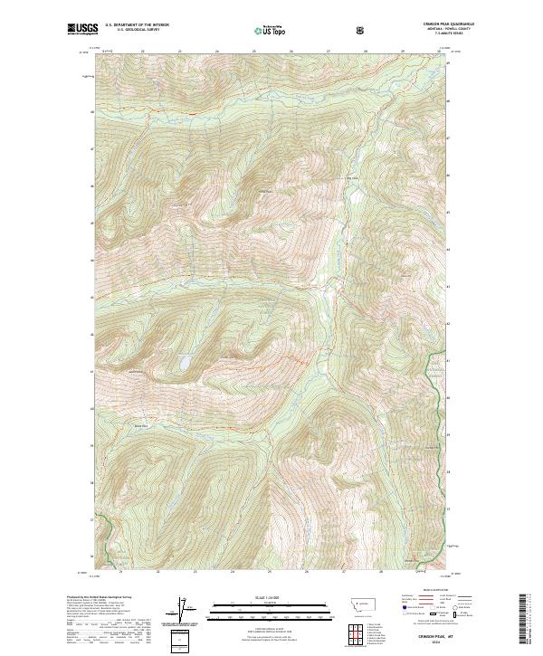 Crimson Peak, MT — USGS 7.5-minute topo (2024)