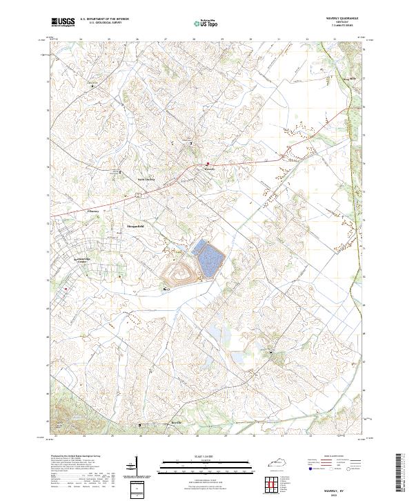 Waverly, KY — USGS 7.5-minute topo (2022)