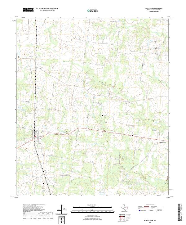 North Zulch, TX — USGS 7.5-minute topo (2022)