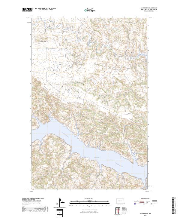 Mandaree SE, ND — USGS 7.5-minute topo (2024)