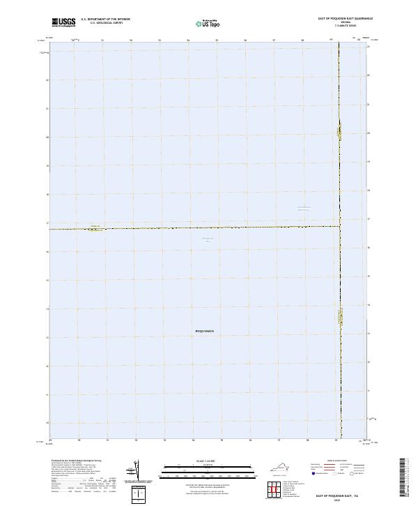 East of Poquoson East, VA — USGS 7.5-minute topo (2022)