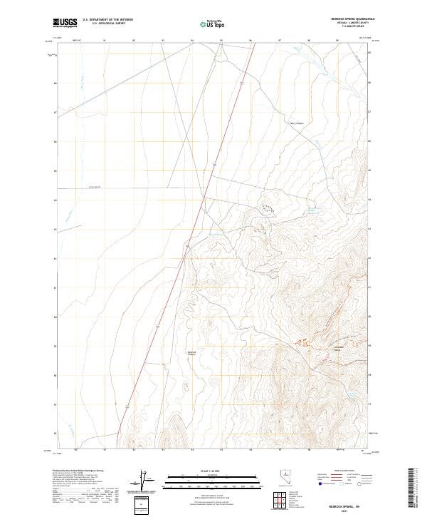 Redrock Spring, NV — USGS 7.5-minute topo (2021)