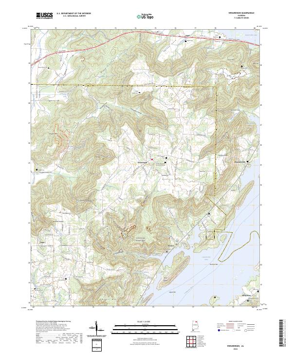 Swearengin, AL — USGS 7.5-minute topo (2024)
