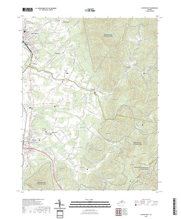 Elkton East, VA — USGS 7.5-minute topo (2022)