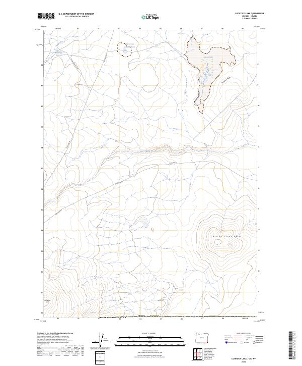 Lookout Lake, OR-NV — USGS 7.5-minute topo (2024)