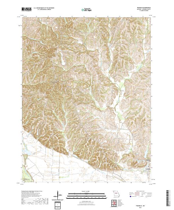 Franklin, MO — USGS 7.5-minute topo (2021)