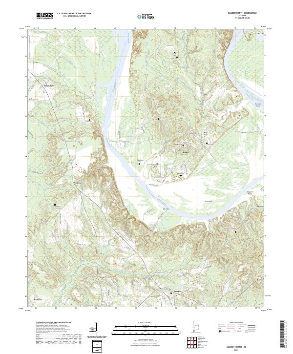 Camden North, AL — USGS 7.5-minute topo (2024)