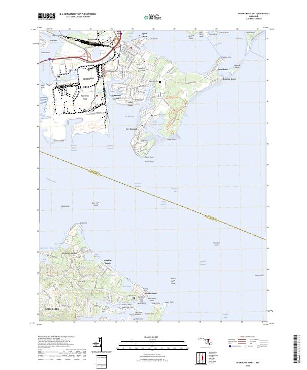 Sparrows Point, MD — USGS 7.5-minute topo (2023)