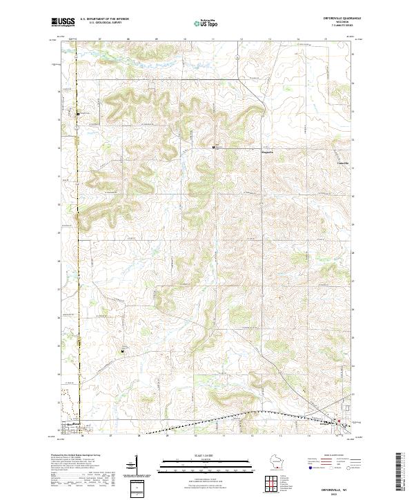 Orfordville, WI — USGS 7.5-minute topo (2022)