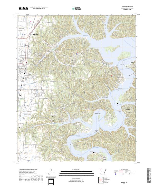 Rogers, AR — USGS 7.5-minute topo (2024)