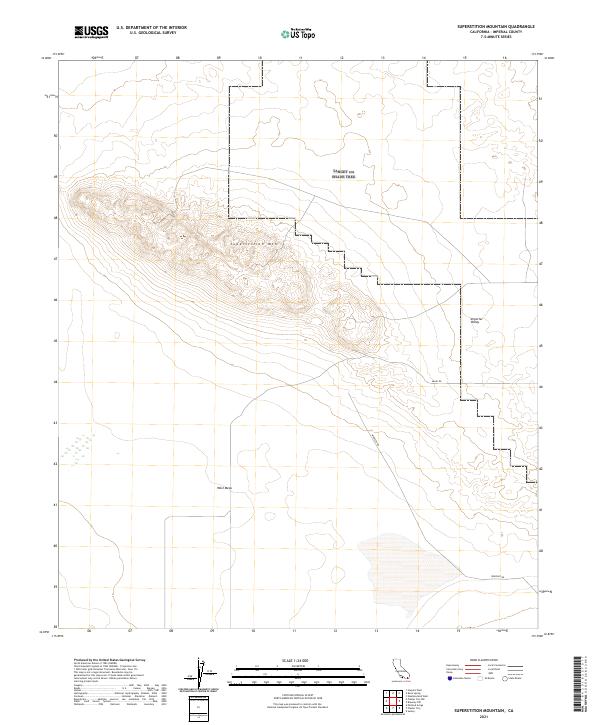 Superstition Mountain, CA — USGS 7.5-minute topo (2021)