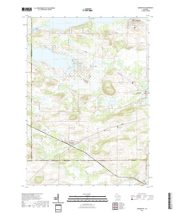 Marquette, WI — USGS 7.5-minute topo (2022)