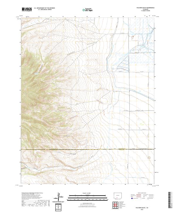 Fulcher Gulch, CO — USGS 7.5-minute topo (2022)