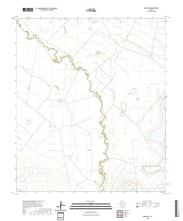 Girvin NW, TX — USGS 7.5-minute topo (2022)