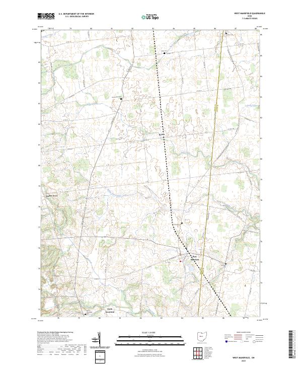 West Mansfield, OH — USGS 7.5-minute topo (2023)