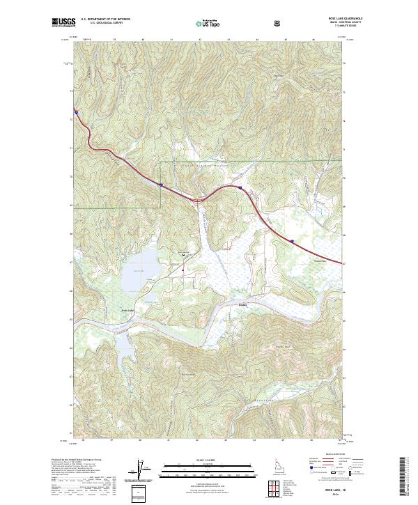 Rose Lake, ID — USGS 7.5-minute topo (2024)