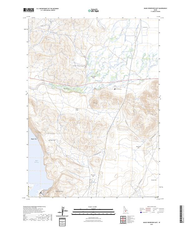 Magic Reservoir East, ID — USGS 7.5-minute topo (2023)