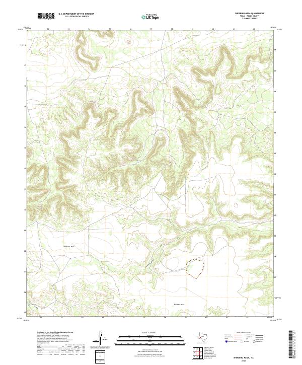 Sherbino Mesa, TX — USGS 7.5-minute topo (2022)