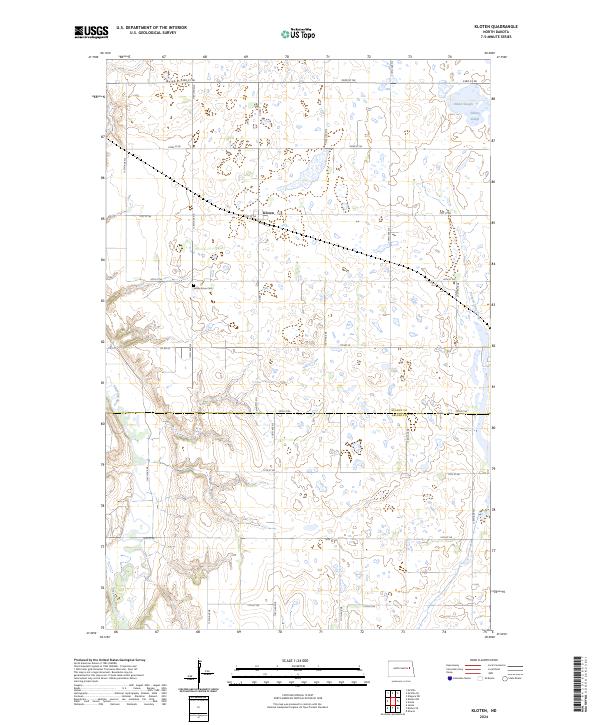 Kloten, ND — USGS 7.5-minute topo (2024)