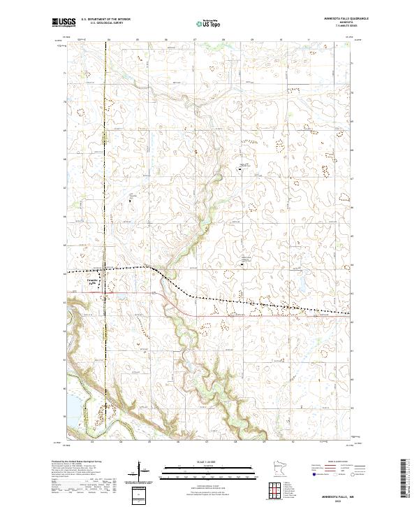 Minnesota Falls, MN — USGS 7.5-minute topo (2022)