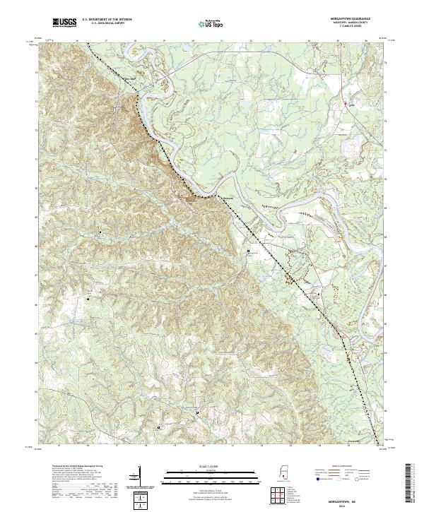 Morgantown, MS — USGS 7.5-minute topo (2024)