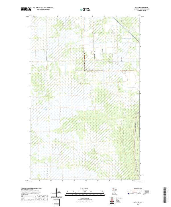 Jelle NE, MN — USGS 7.5-minute topo (2022)