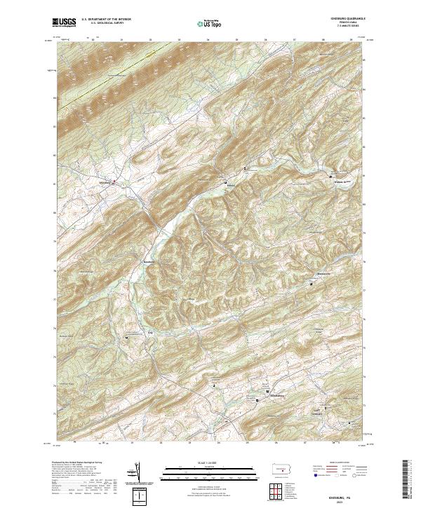 Ickesburg, PA — USGS 7.5-minute topo (2023)