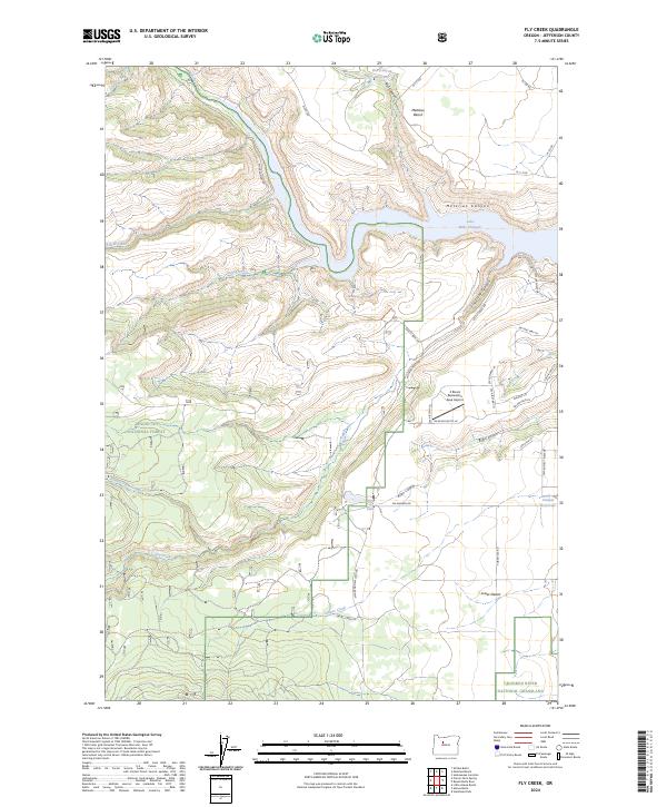 Fly Creek, OR — USGS 7.5-minute topo (2024)