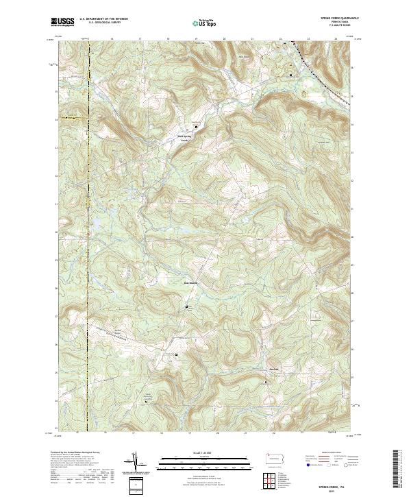 Spring Creek, PA — USGS 7.5-minute topo (2023)
