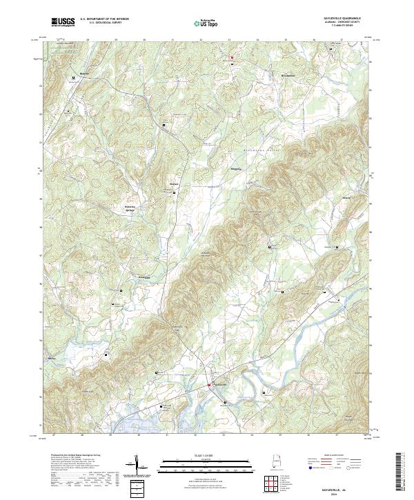 Gaylesville, AL — USGS 7.5-minute topo (2024)