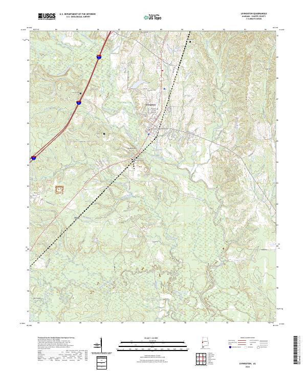 Livingston, AL — USGS 7.5-minute topo (2024)