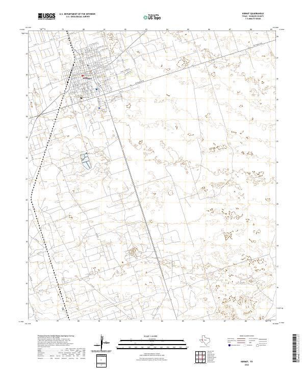 Kermit, TX — USGS 7.5-minute topo (2022)