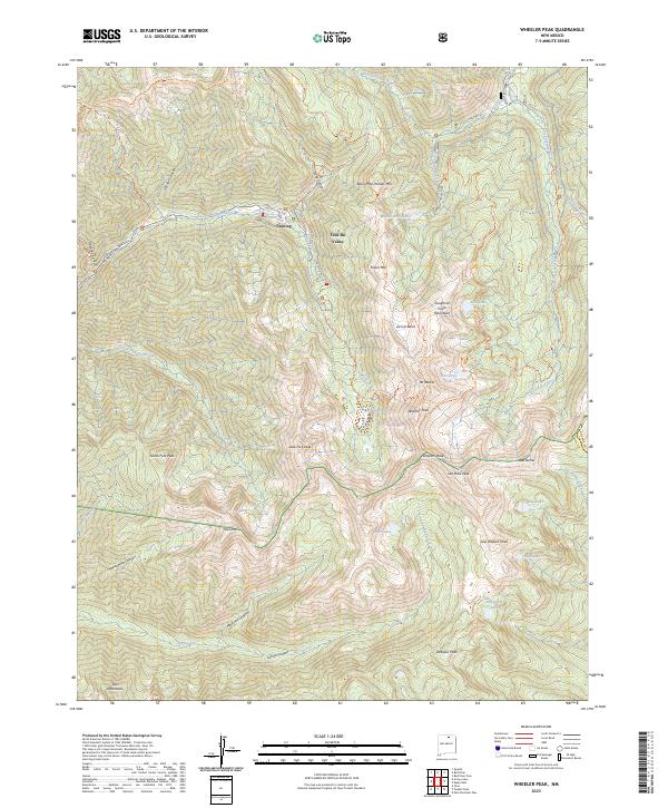 Wheeler Peak, NM — USGS 7.5-minute topo (2023)