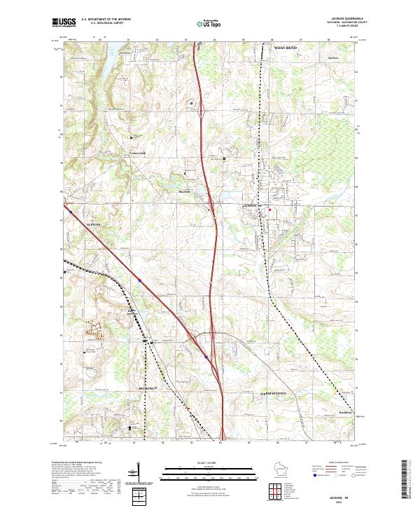 Jackson, WI — USGS 7.5-minute topo (2022)