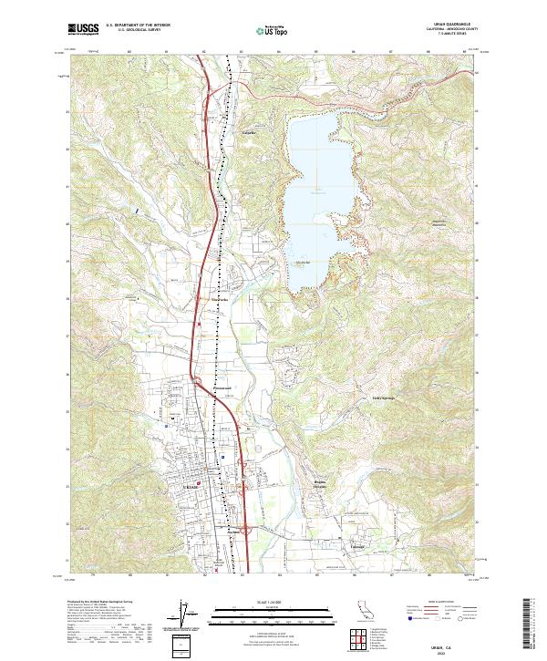Ukiah, CA — USGS 7.5-minute topo (2022)