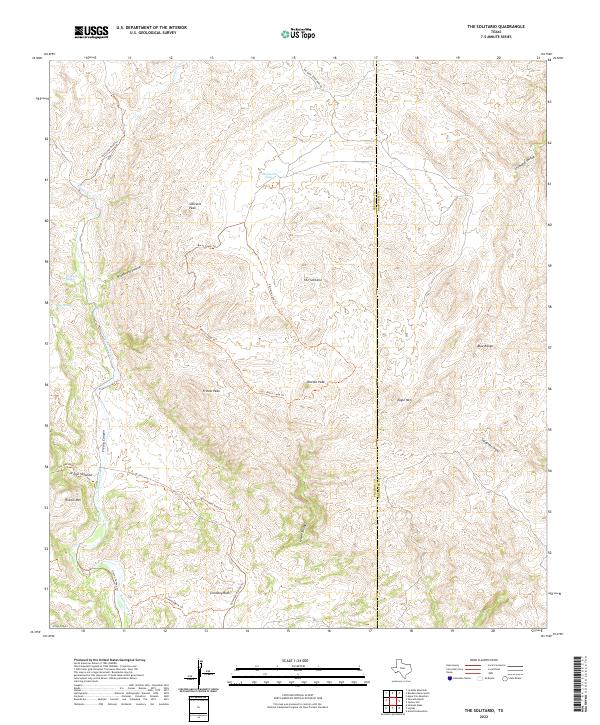 The Solitario, TX — USGS 7.5-minute topo (2022)