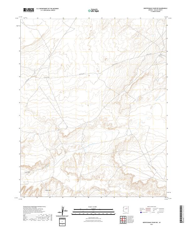Montezumas Chair NW, AZ — USGS 7.5-minute topo (2021)