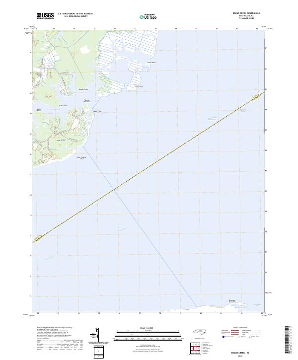 Broad Creek, NC — USGS 7.5-minute topo (2022)