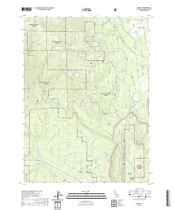 Bartle, CA — USGS 7.5-minute topo (2021)
