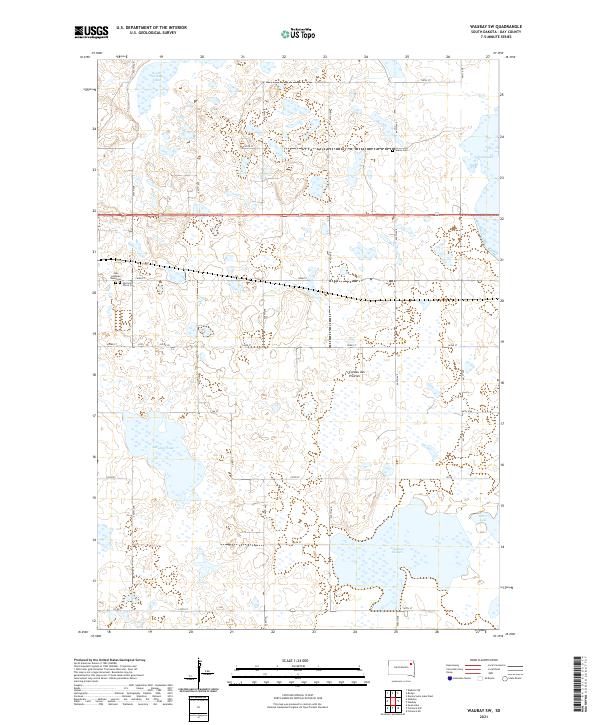 Waubay SW, SD — USGS 7.5-minute topo (2021)