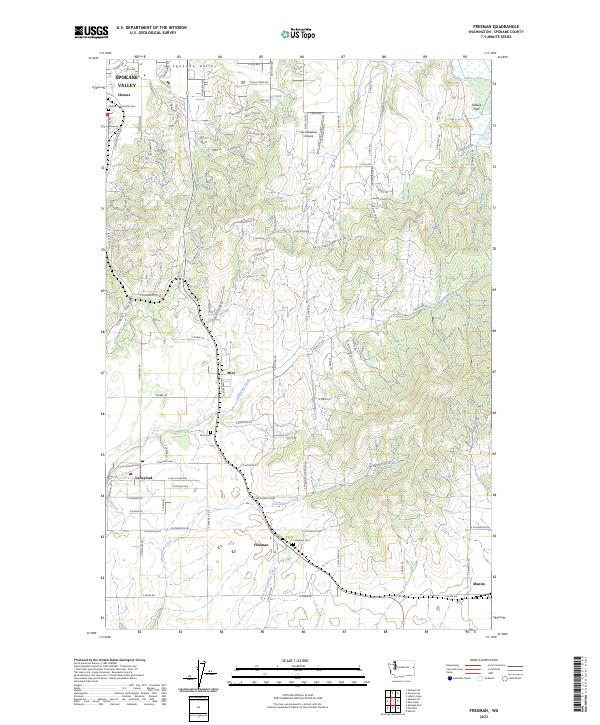 Freeman, WA — USGS 7.5-minute topo (2023)