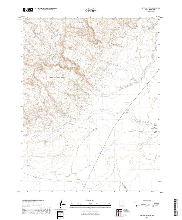 Old Woman Wash, UT — USGS 7.5-minute topo (2023)