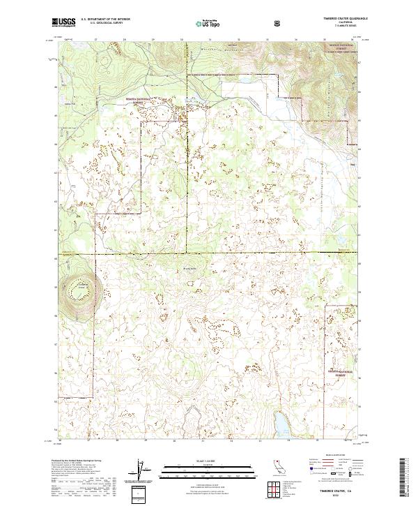Timbered Crater, CA — USGS 7.5-minute topo (2022)