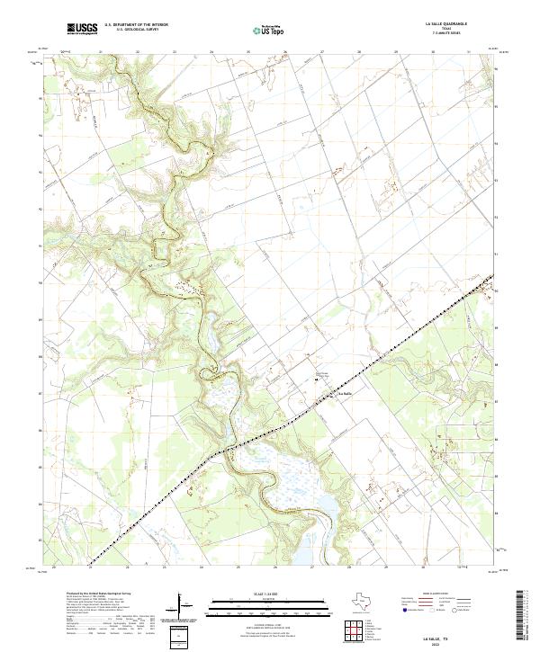 La Salle, TX — USGS 7.5-minute topo (2022)