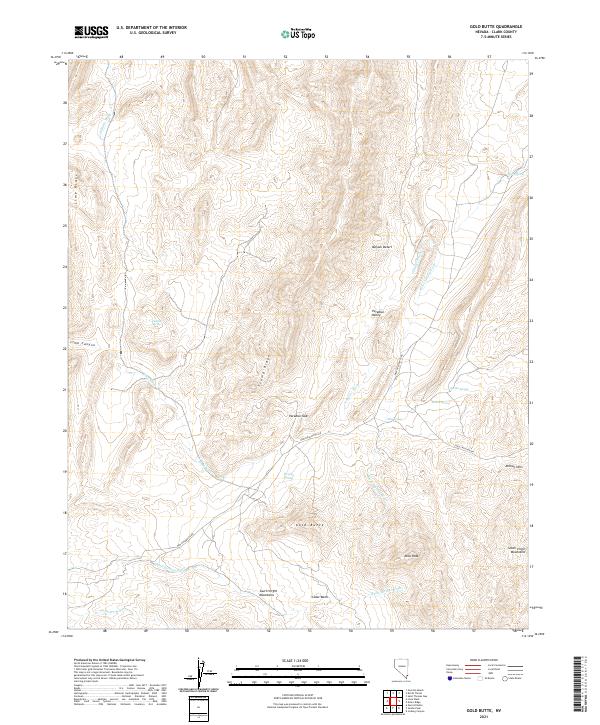 Gold Butte, NV — USGS 7.5-minute topo (2021)
