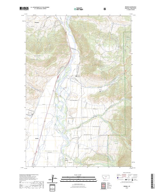 Brisbin, MT — USGS 7.5-minute topo (2024)
