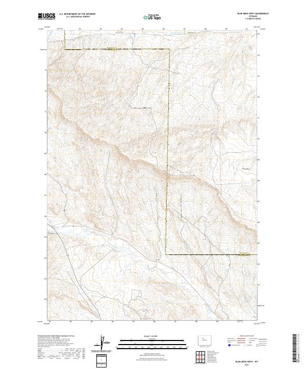Blue Mesa West, WY — USGS 7.5-minute topo (2021)