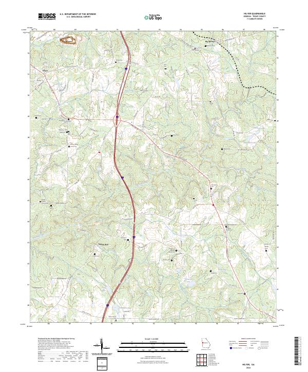 Hilyer, GA — USGS 7.5-minute topo (2024)