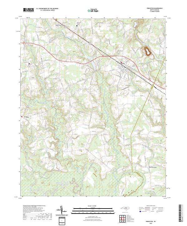 Princeton, NC — USGS 7.5-minute topo (2022)