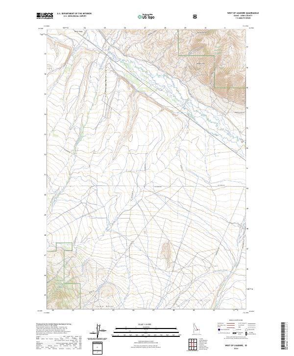 West of Leadore, ID — USGS 7.5-minute topo (2024)